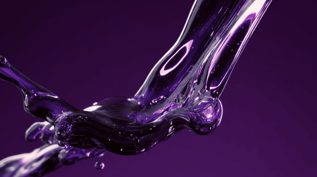 Liquid metal splitting apart representing the price gap concept in cryptocurrency slippage