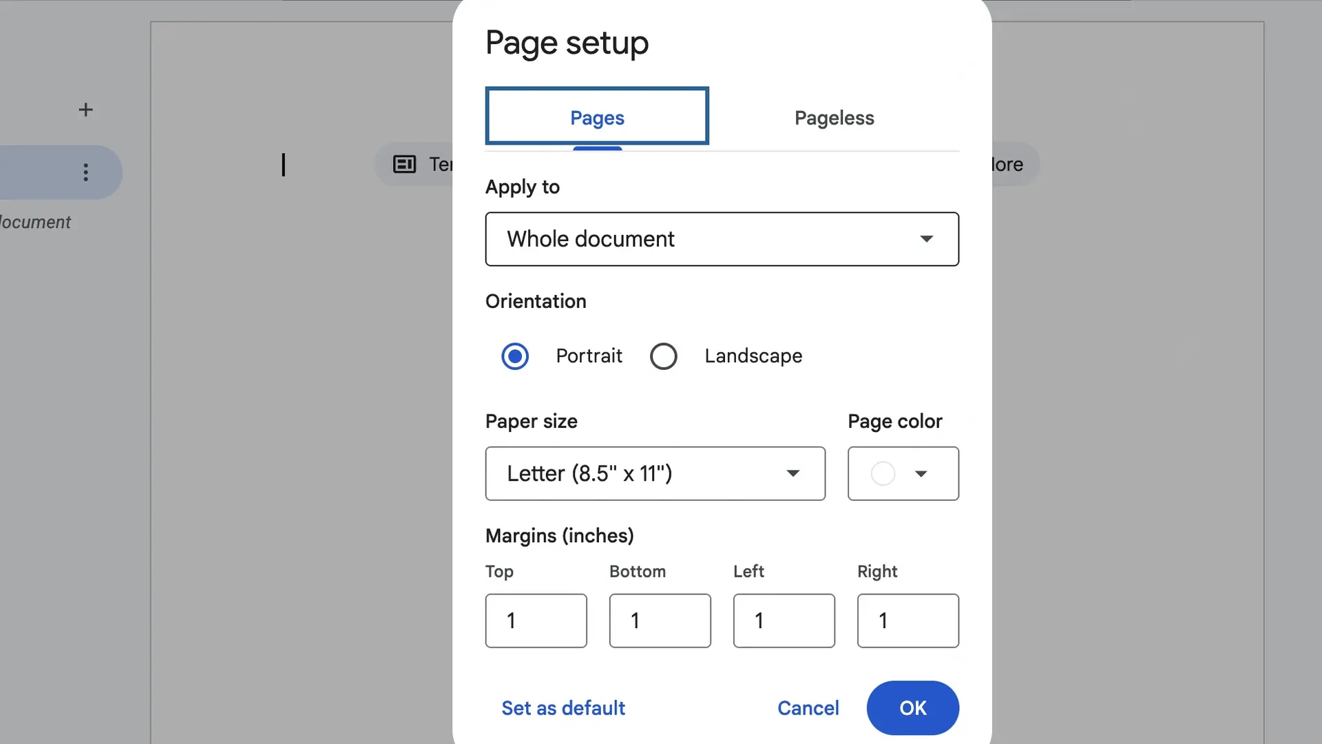 How to Change the Background of a Google Doc (Desktop)
