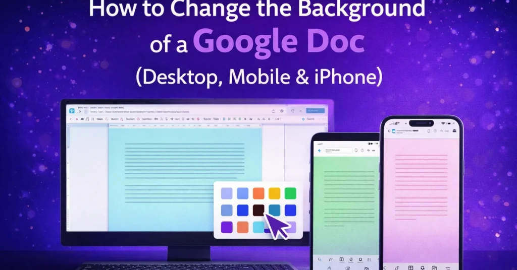 how to change the background of a google doc