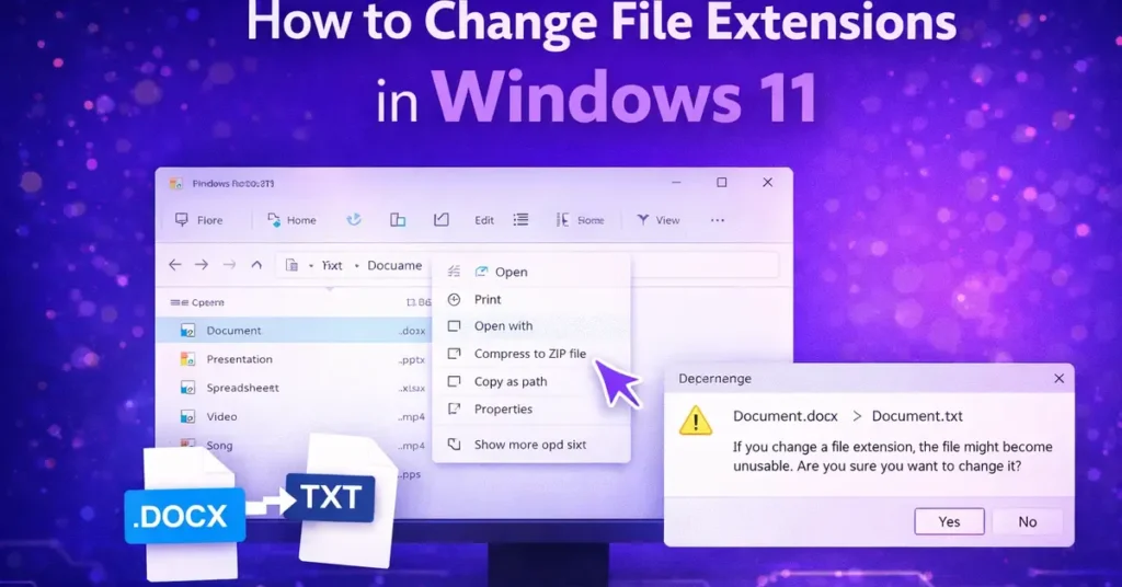 how to change file extension windows 11