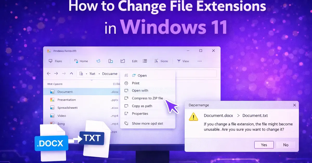 How to Change File Extension in Windows 11