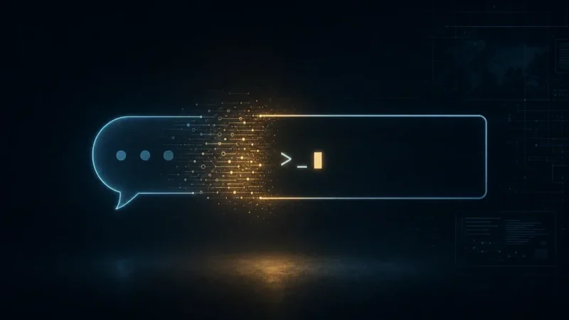 Chat becoming command on AI.
